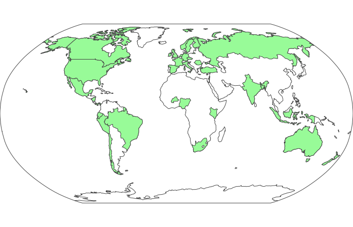 Countries map